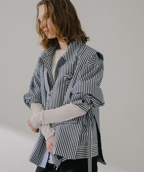 SENSE OF PLACE by URBAN RESEARCH(センスオブプレイスバイアーバンリサーチ)の「hxcyyd × SOP ストライプフラワーコサージュシャツベスト(UNISEX)(ベスト・メンズ・その他1/その他2・MEDIUM/LARGE)」の21枚目の写真