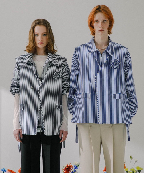 SENSE OF PLACE by URBAN RESEARCH(センスオブプレイスバイアーバンリサーチ)の「hxcyyd × SOP ストライプフラワーコサージュシャツベスト(UNISEX)(ベスト・メンズ・その他1/その他2・MEDIUM/LARGE)」の17枚目の写真