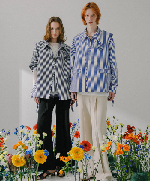 SENSE OF PLACE by URBAN RESEARCH(センスオブプレイスバイアーバンリサーチ)の「hxcyyd × SOP ストライプフラワーコサージュシャツベスト(UNISEX)(ベスト・メンズ・その他1/その他2・MEDIUM/LARGE)」の18枚目の写真