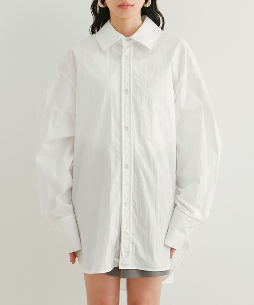 VIS（ビス）の「【洗える】ドロストシャツブルゾン（ブルゾン・レディース・ホワイト/ピンク・FREE）」の18枚目の写真