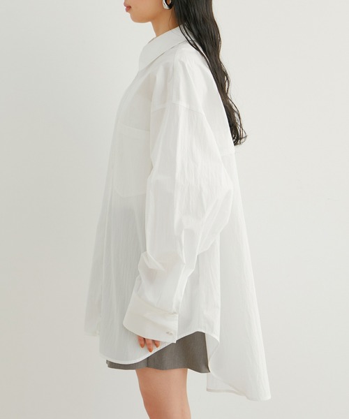 VIS（ビス）の「【洗える】ドロストシャツブルゾン（ブルゾン・レディース・ホワイト/ピンク・FREE）」の19枚目の写真