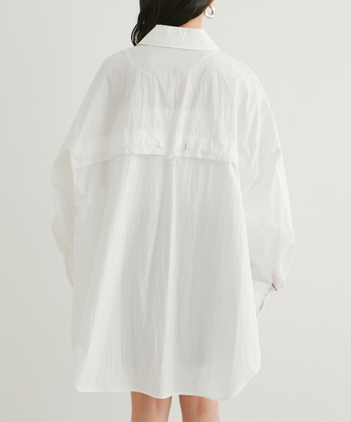 VIS（ビス）の「【洗える】ドロストシャツブルゾン（ブルゾン・レディース・ホワイト/ピンク・FREE）」の20枚目の写真