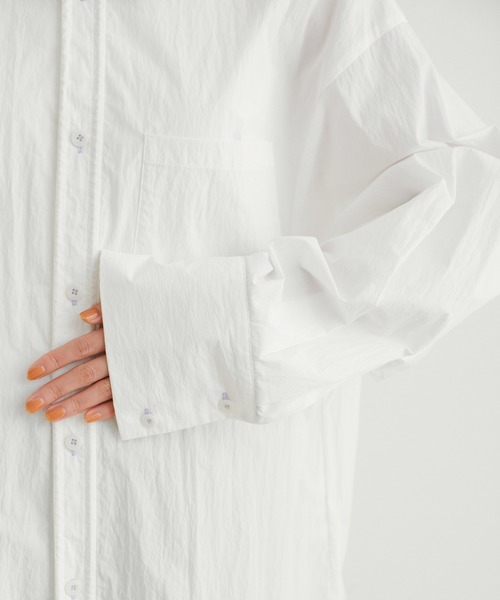 VIS（ビス）の「【洗える】ドロストシャツブルゾン（ブルゾン・レディース・ホワイト/ピンク・FREE）」の12枚目の写真