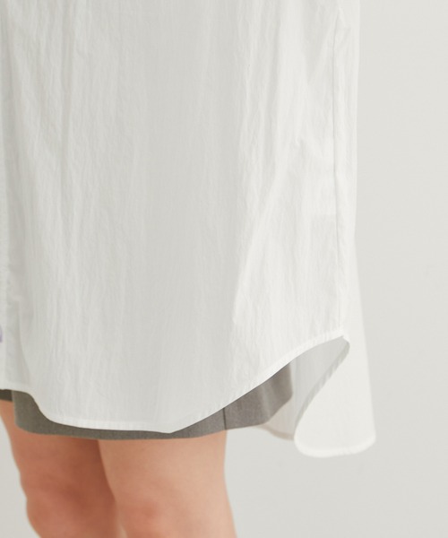 VIS（ビス）の「【洗える】ドロストシャツブルゾン（ブルゾン・レディース・ホワイト/ピンク・FREE）」の8枚目の写真