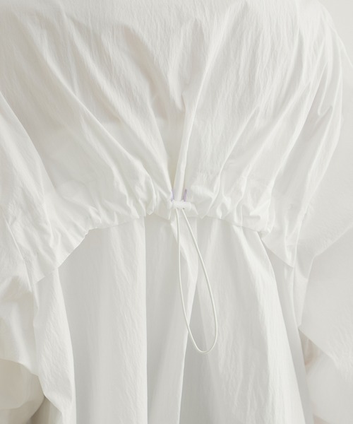 VIS（ビス）の「【洗える】ドロストシャツブルゾン（ブルゾン・レディース・ホワイト/ピンク・FREE）」の4枚目の写真