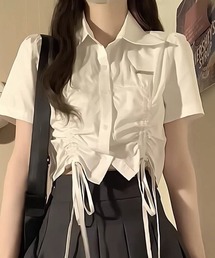 gossip！ロサンゼルス | YUGA　ストラップ付き　ショートブラウス(シャツ/ブラウス)