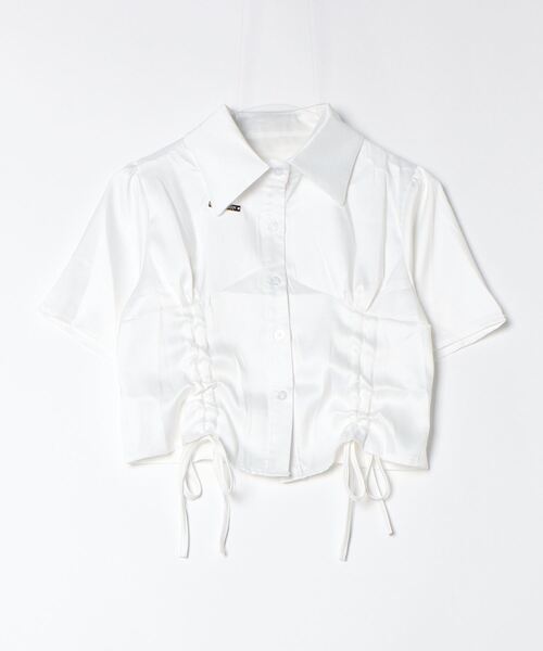 gossip！ロサンゼルス（ゴシップロサンゼルス）の「YUGA　ストラップ付き　ショートブラウス（シャツ/ブラウス・レディース・ホワイト・M/L）」の7枚目の写真