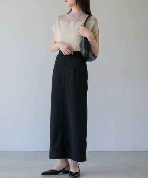 NEUNA（ヌナ）の「シアードッキングトップス（Tシャツ/カットソー・レディース・アイボリー/ブラック/グレイッシュベージュ・FREE）」の16枚目の写真