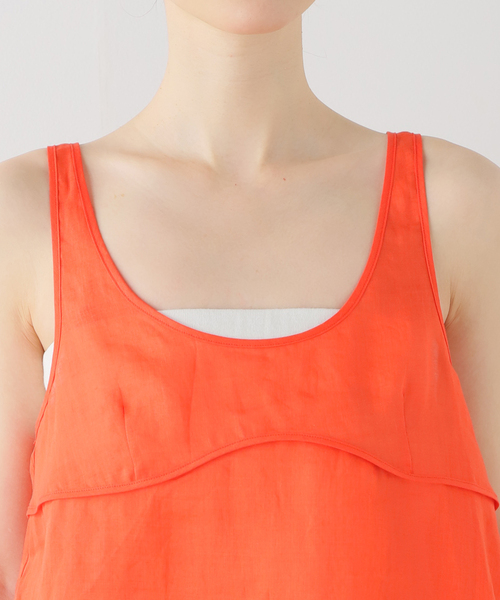 SAYAKADAVIS（サヤカディヴィス）の「SAYAKADAVIS Sheer Tank Top SBL17-SRM（シャツ/ブラウス・レディース・オレンジ/ベージュ・X-SMALL）」の7枚目の写真