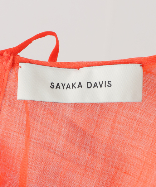 SAYAKADAVIS（サヤカディヴィス）の「SAYAKADAVIS Sheer Tank Top SBL17-SRM（シャツ/ブラウス・レディース・オレンジ/ベージュ・X-SMALL）」の13枚目の写真