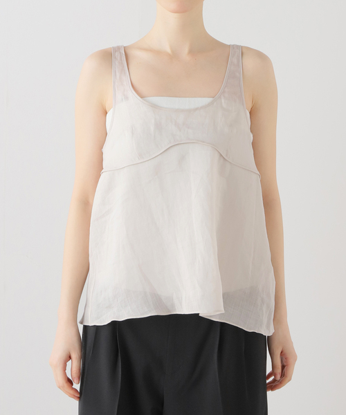 SAYAKADAVIS（サヤカディヴィス）の「SAYAKADAVIS Sheer Tank Top SBL17-SRM（シャツ/ブラウス・レディース・オレンジ/ベージュ・X-SMALL）」の17枚目の写真