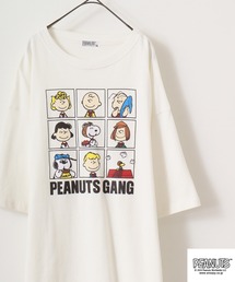 PEANUTS ヘビーウェイトドロップショルダー 半袖Tシャツ