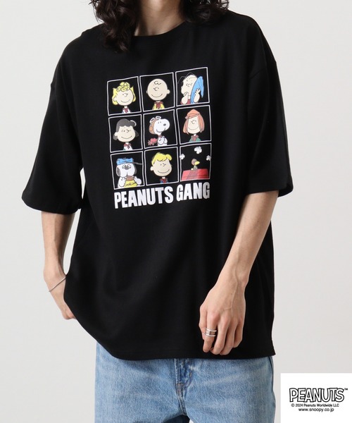 PEANUTS(ピーナッツ)の「PEANUTS ヘビーウェイトドロップショルダー 半袖Tシャツ(Tシャツ/カットソー・メンズ・オレンジ系/オフホワイト/ブラック・LL/M/L)」の10枚目の写真