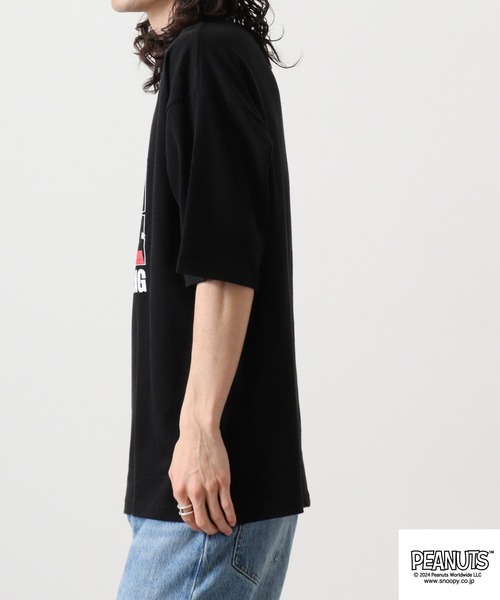PEANUTS(ピーナッツ)の「PEANUTS ヘビーウェイトドロップショルダー 半袖Tシャツ(Tシャツ/カットソー・メンズ・オレンジ系/オフホワイト/ブラック・LL/M/L)」の11枚目の写真