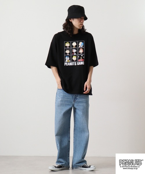 PEANUTS(ピーナッツ)の「PEANUTS ヘビーウェイトドロップショルダー 半袖Tシャツ(Tシャツ/カットソー・メンズ・オレンジ系/オフホワイト/ブラック・LL/M/L)」の13枚目の写真