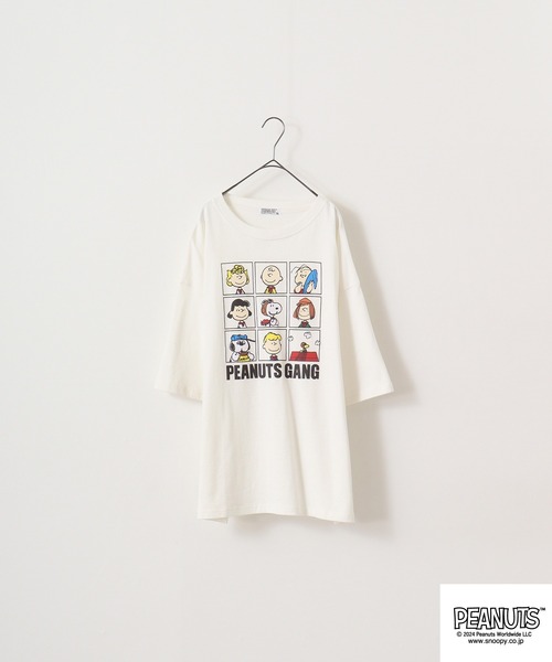 PEANUTS(ピーナッツ)の「PEANUTS ヘビーウェイトドロップショルダー 半袖Tシャツ(Tシャツ/カットソー・メンズ・オレンジ系/オフホワイト/ブラック・LL/M/L)」の22枚目の写真