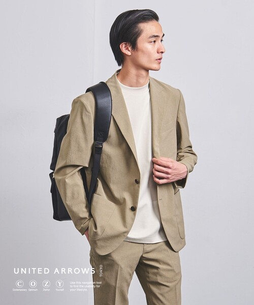 UNITED ARROWS（ユナイテッドアローズ）の「ポリエステル/T＆T シングル２ボタンジャケット  COZY -ウォッシャブル・ストレッチ・防しわ性（着用しわ）-（テーラードジャケット・メンズ・ベージュ/ロイヤルブルー・S/M/XL/XXL/L）」の2枚目の写真