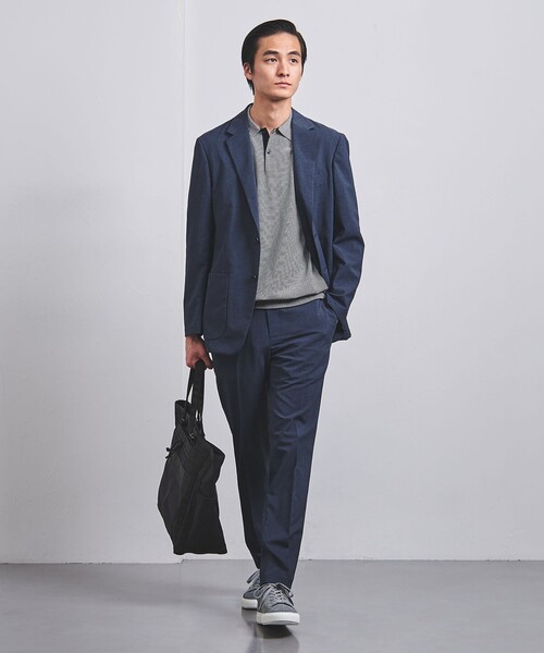 UNITED ARROWS（ユナイテッドアローズ）の「ポリエステル/T＆T シングル２ボタンジャケット  COZY -ウォッシャブル・ストレッチ・防しわ性（着用しわ）-（テーラードジャケット・メンズ・ベージュ/ロイヤルブルー・S/M/XL/XXL/L）」の3枚目の写真