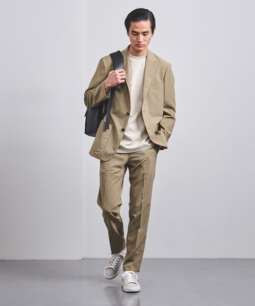 UNITED ARROWS（ユナイテッドアローズ）の「ポリエステル/T＆T シングル２ボタンジャケット  COZY -ウォッシャブル・ストレッチ・防しわ性（着用しわ）-（テーラードジャケット・メンズ・ベージュ/ロイヤルブルー・S/M/XL/XXL/L）」の5枚目の写真