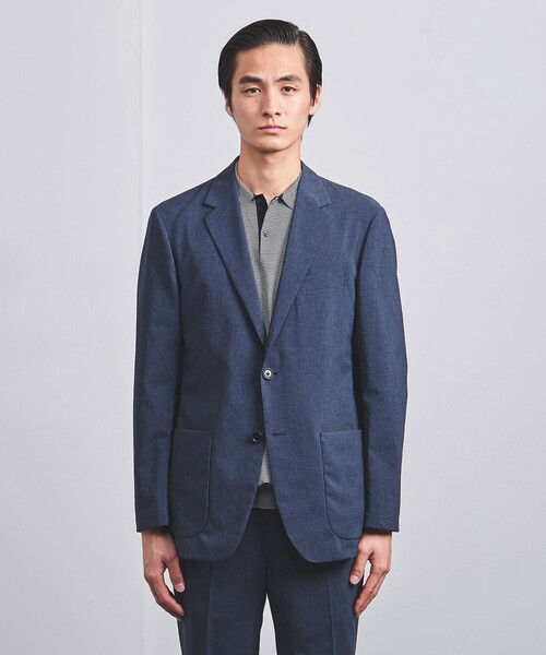 UNITED ARROWS（ユナイテッドアローズ）の「ポリエステル/T＆T シングル２ボタンジャケット  COZY -ウォッシャブル・ストレッチ・防しわ性（着用しわ）-（テーラードジャケット・メンズ・ベージュ/ロイヤルブルー・S/M/XL/XXL/L）」の6枚目の写真