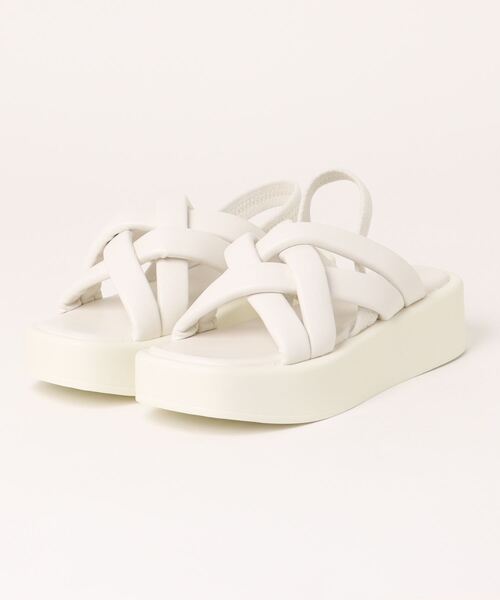 ABC-MART(エービーシーマート)の「ABC SELECT エービーシーセレクト PL PUFF SND 4 プラットパフサンダル 4 W2044 IVORY(サンダル・レディース・ベージュ・SMALL/MEDIUM/LARGE/X-LARGE)」の2枚目の写真