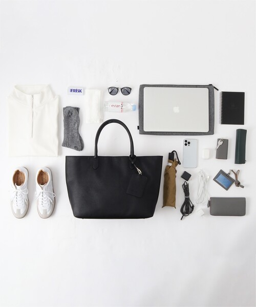 tk.TAKEO KIKUCHI（ティーケータケオキクチ）の「レザー調トートバッグ（トートバッグ・メンズ・ブラック/ブラック系/ブルー系その他/ダークブラウン・00）」の10枚目の写真