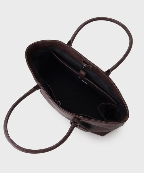 tk.TAKEO KIKUCHI（ティーケータケオキクチ）の「レザー調トートバッグ（トートバッグ・メンズ・ブラック/ブラック系/ブルー系その他/ダークブラウン・00）」の14枚目の写真