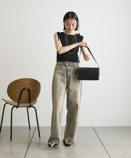 mystic（ミスティック）の「【5色展開】リボンキャミSETニット（アンサンブル・レディース・ブルー/グリーン/レッド/オフホワイト/ブラック・FREE）」の16枚目の写真