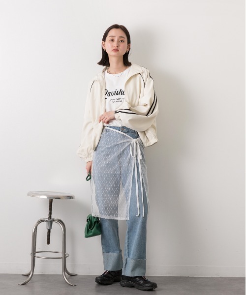 ad thie（アドティエ）の「腰紐付き マルチレーススカート（スカート・レディース・オフホワイト/ブラック・FREE）」の8枚目の写真