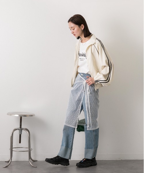 ad thie（アドティエ）の「腰紐付き マルチレーススカート（スカート・レディース・オフホワイト/ブラック・FREE）」の9枚目の写真