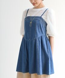 BACKZIPデニムキャミチュニック