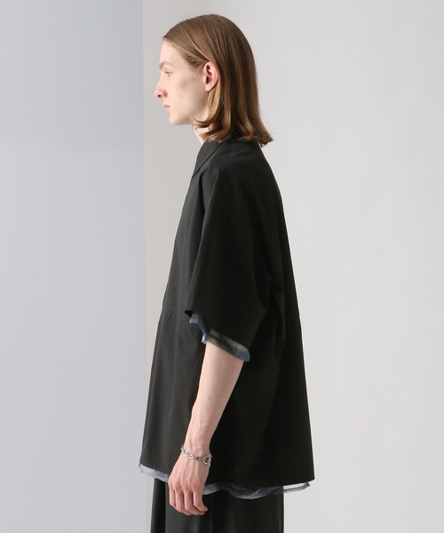 【美品】万美＆CHiNPAN×HARE　バックガラシャツ　グレー　ブラウス HARE（ハレ）の「【万美＆CHiNPAN×HARE】バックガラシャツ(HARE