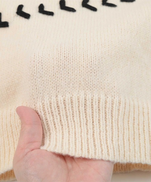 miette(ミエット)の「アシンメトリーステッチオーバーサイズニット(ニット/セーター・レディース・ピンク/アイボリー/ブラック/イエロー・FREE)」の11枚目の写真