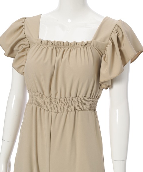 fifth(フィフス)の「フリルギャザーオールインワン(つなぎ/オールインワン・レディース・ベージュ/ブラック/ブルーグレー・M)」の11枚目の写真