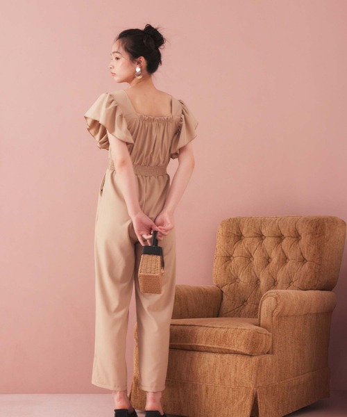 fifth(フィフス)の「フリルギャザーオールインワン(つなぎ/オールインワン・レディース・ベージュ/ブラック/ブルーグレー・M)」の19枚目の写真