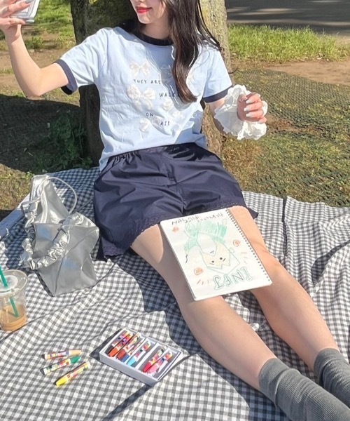 nemne store(ネンネストア)の「《低身長サイズあり》レース付きショートパンツ(その他パンツ・レディース・ネイビー/ブルー/レッド・SMALL/MEDIUM)」の11枚目の写真
