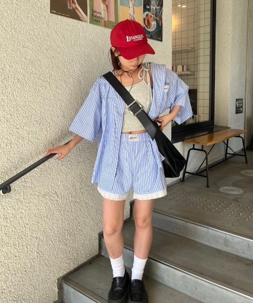 nemne store(ネンネストア)の「《低身長サイズあり》レース付きショートパンツ(その他パンツ・レディース・ネイビー/ブルー/レッド・SMALL/MEDIUM)」の16枚目の写真