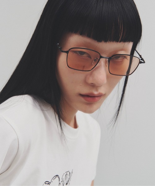 Carmelo(カーメロ)の「Square lens color sunglass(サングラス・レディース・オレンジ/ブルー・FREE)」の1枚目の写真