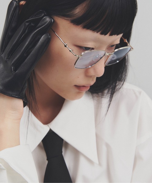 Carmelo(カーメロ)の「Square lens color sunglass(サングラス・レディース・オレンジ/ブルー・FREE)」の2枚目の写真