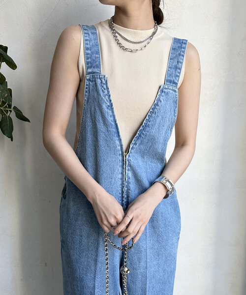 DouDou(ドゥドゥ)の「【WEB限定】ニットタンク(ニット/セーター・レディース・ベージュ/ブラウン/ブラック/アイボリー/チャコールグレー・FREE)」の2枚目の写真