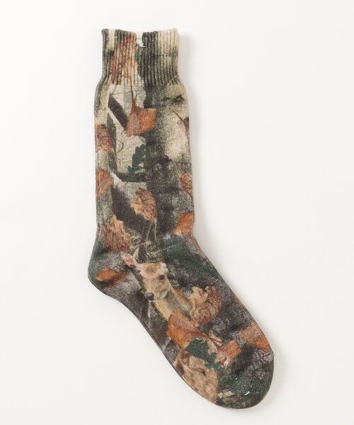 ROOPTOKYO（ループトウキョウ）の「ANONYMOUSISM/アノニマスイズム ウッズプリントクルー 靴下（ソックス/靴下・メンズ・ブラウン系1/ブラウン系2・23～25cm/25～27cm）」の11枚目の写真
