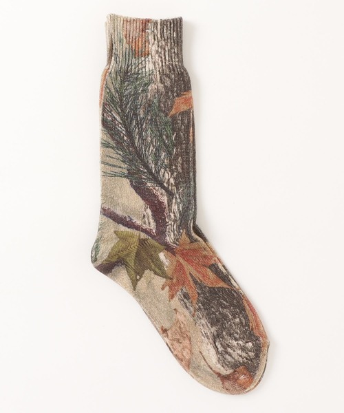 ROOPTOKYO（ループトウキョウ）の「ANONYMOUSISM/アノニマスイズム ウッズプリントクルー 靴下（ソックス/靴下・メンズ・ブラウン系1/ブラウン系2・23～25cm/25～27cm）」の6枚目の写真