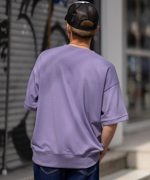 セール】【SIDEWAY STANCE】無地 Vガゼット 半袖 スウェット