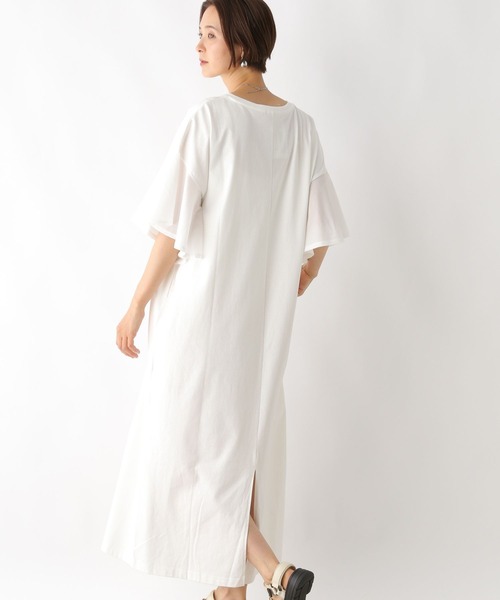 LEPSIM（レプシィム）の「袖布帛切り替えワンピース　127493（ワンピース・レディース・オフホワイト/ブラック/ベージュ・FREE）」の7枚目の写真