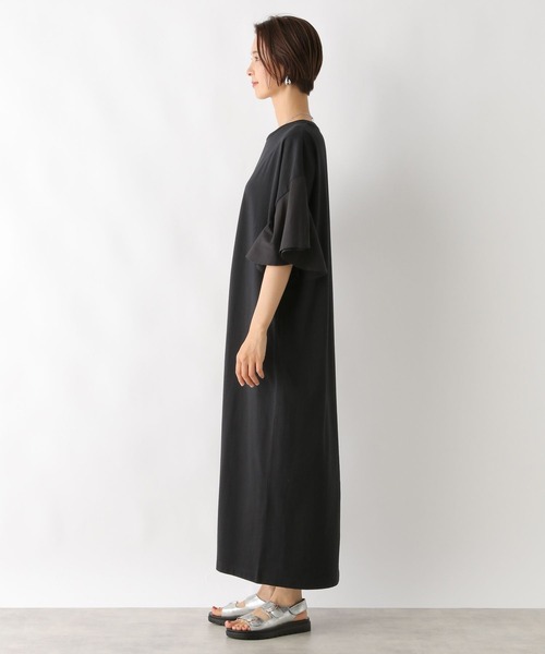 LEPSIM（レプシィム）の「袖布帛切り替えワンピース　127493（ワンピース・レディース・オフホワイト/ブラック/ベージュ・FREE）」の21枚目の写真