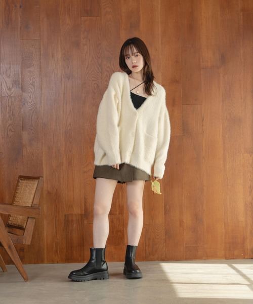 hinari（ヒナリ）の「シャギーニットカーディガン（カーディガン