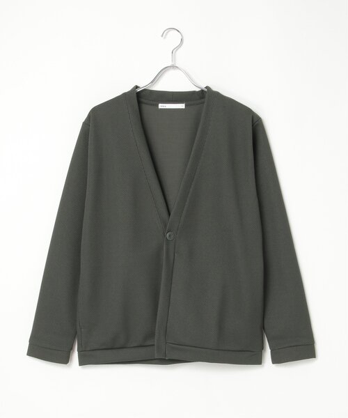 ikka（イッカ）の「パイナップルワンボタンカーディガン（カーディガン/ボレロ・メンズ・ブラック/オリーブ/ネイビー/ベージュ・M/L/XL/S）」の17枚目の写真