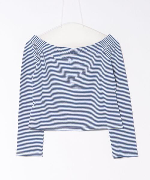 PROVOKE （プロヴォーク）の「OVER SHOULDER CUT SAW（Tシャツ/カットソー・レディース・ブルー・FREE）」の6枚目の写真