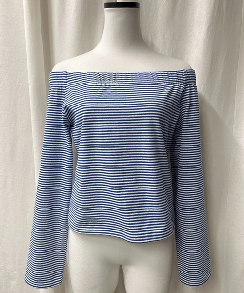 PROVOKE （プロヴォーク）の「OVER SHOULDER CUT SAW（Tシャツ/カットソー・レディース・ブルー・FREE）」の3枚目の写真