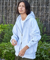 【FFEIN(フェイン)】ワンポイントロゴジップパーカー / 刺繍 ワンポイント シンプル ノームコア 綺麗目